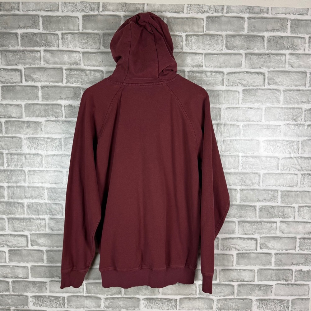 Gymshark Mens XL Crest Pullover Hoodie Burgundy Maroon Raglan Sweatshirt A2A4G